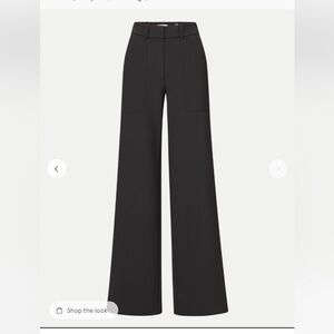 Veronica Beard Cole Wide-Leg Pant in Black